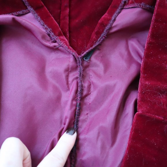 Vintage 80s Jessica McClintock Gunne Sax Velvet & Lace Party Dress - Picture 14 of 16